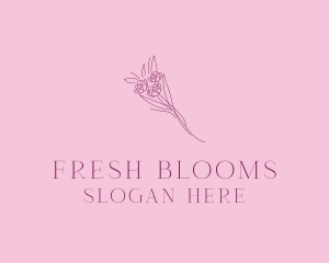 Floral Bouquet Bloom logo design