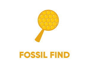 Magnifying Glass Honeycomb logo design