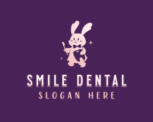 Bunny Toothbrush Tooth logo design