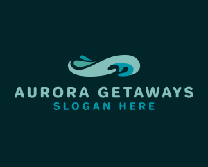 Wave Surfing Getaway logo design