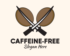 Samurai Coffee Bean  logo design