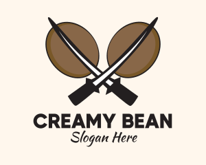 Samurai Coffee Bean  logo design