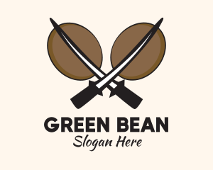 Samurai Coffee Bean  logo design