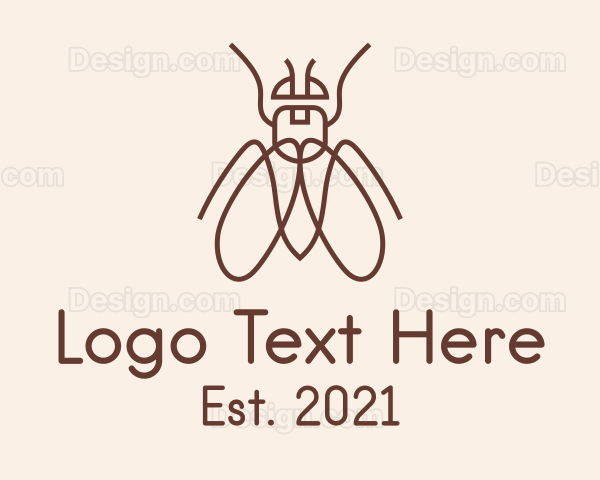 Brown Outline Bug Logo