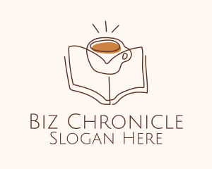 Coffee Library Book logo