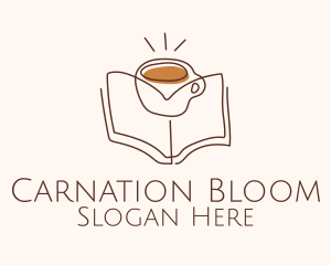 Coffee Library Book logo design