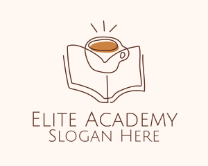 Coffee Library Book logo