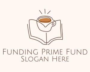 Coffee Library Book logo design