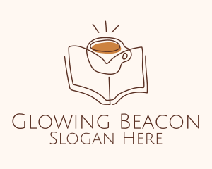 Coffee Library Book logo design