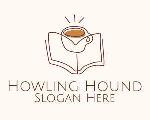 Coffee Library Book logo design