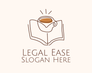 Coffee Library Book logo