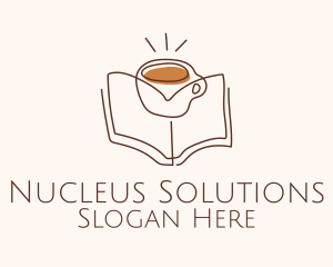 Coffee Library Book logo design