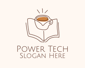 Coffee Library Book logo