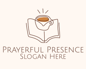 Coffee Library Book logo design