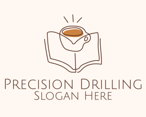 Coffee Library Book logo design