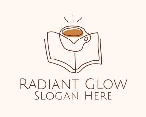 Coffee Library Book logo design