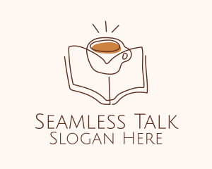 Coffee Library Book logo design