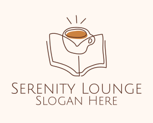 Coffee Library Book logo design