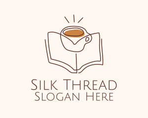 Coffee Library Book logo design