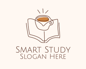 Coffee Library Book logo