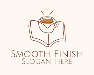 Coffee Library Book logo design