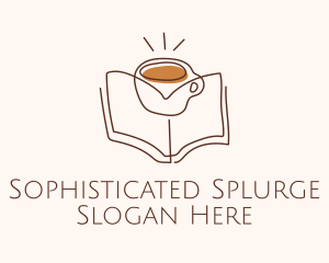 Coffee Library Book logo design