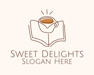 Coffee Library Book logo