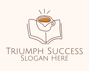 Coffee Library Book logo design