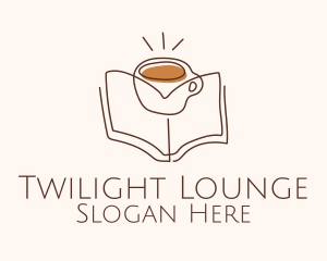 Coffee Library Book logo design