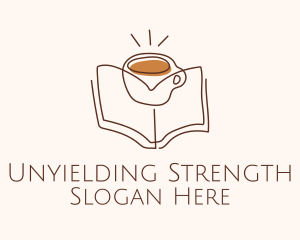 Coffee Library Book logo design