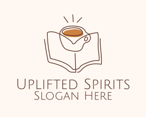 Coffee Library Book logo design