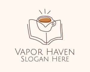 Coffee Library Book logo design