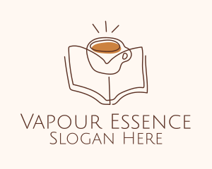 Coffee Library Book logo design