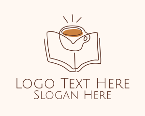 Coffee - Coffee Library Book logo design