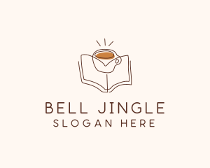 Coffee Library Book logo design