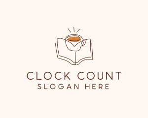 Coffee Library Book logo design