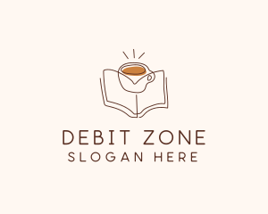 Coffee Library Book logo design