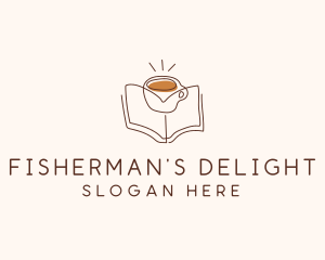 Coffee Library Book logo design