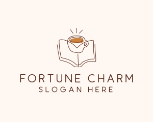 Coffee Library Book logo design