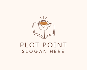 Coffee Library Book logo