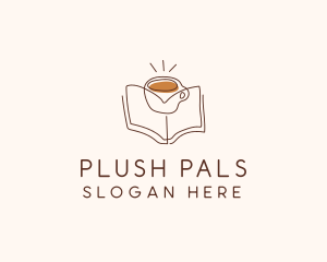 Coffee Library Book logo design