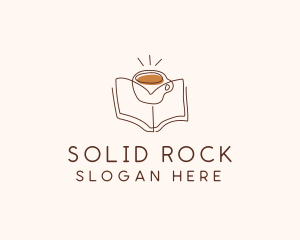 Coffee Library Book logo design