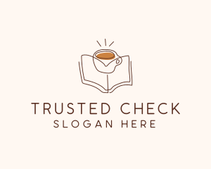 Coffee Library Book logo design