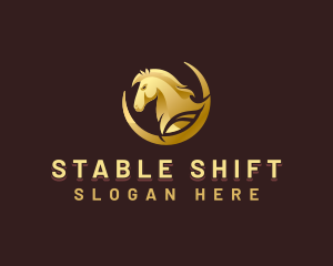 Elegant Horse Stallion logo design