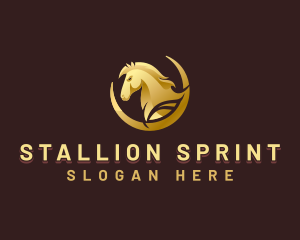 Elegant Horse Stallion logo design