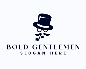 Gentlemen Hat Pipe logo design