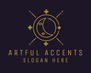 Crescent Moon Fortune Telling logo design