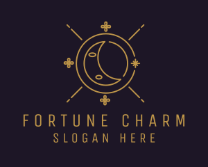 Crescent Moon Fortune Telling logo design