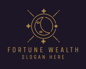 Crescent Moon Fortune Telling logo design