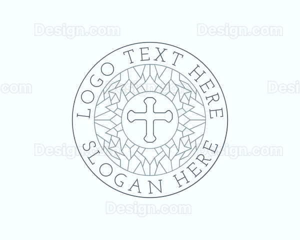 Christian Worship Cross Logo